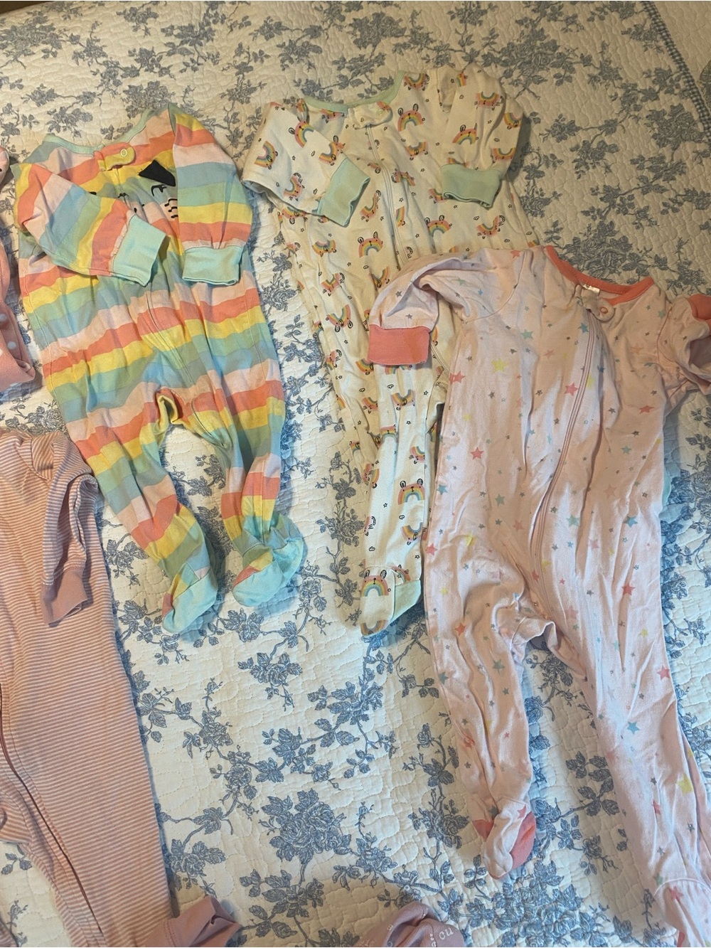 Baby Girl Pajama Bundle Size 6-9 Months Carter’s, Gerber - Picture 4 of 11